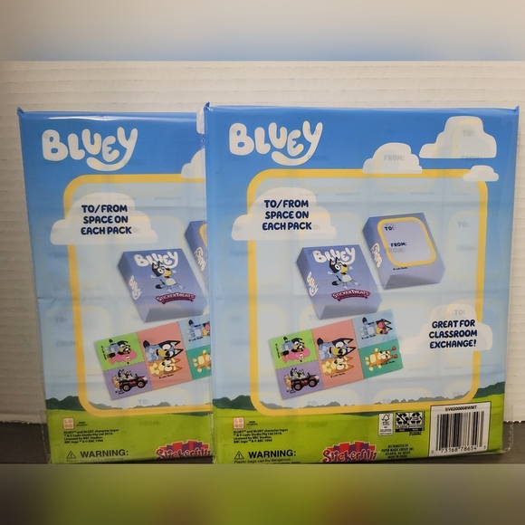 2 Pack of Bluey Sticker Treats Valentine Sticker Boxes - Picture 4 of 5